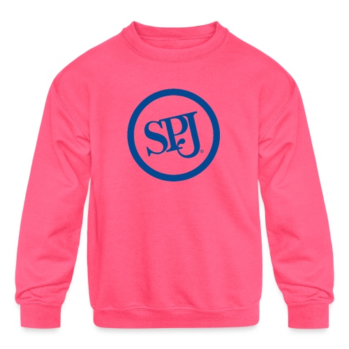 SPJ Blue Logo - Kids' Crewneck Sweatshirt