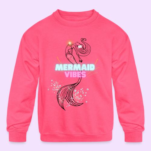 Mermaid Vibes Design - Kids' Crewneck Sweatshirt