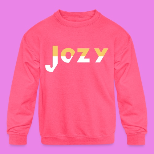 Jozy Logo - Yellow + White - Kids' Crewneck Sweatshirt