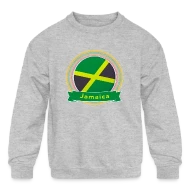Jamaica Happy Holi Color Framed Jamaica Flag Banne - Kids' Crewneck Sweatshirt
