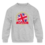 England Happy Holi Color Framed England Flag Banne - Kids' Crewneck Sweatshirt