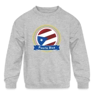 Puerto Rico Happy Holi Color Framed Puerto Rico - Kids' Crewneck Sweatshirt