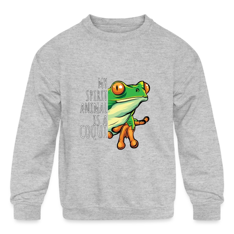 My Spirit Animal is a Coqui Boricua Puerto Rico - Kids' Crewneck Sweatshirt