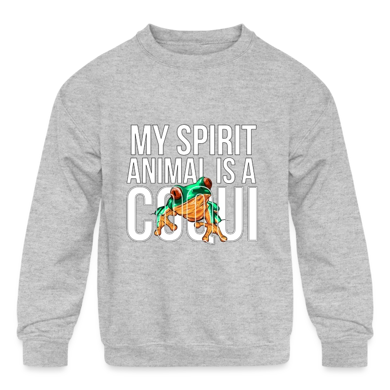 My Spirit Animal is a Coqui Boricua Puerto Rico - Kids' Crewneck Sweatshirt