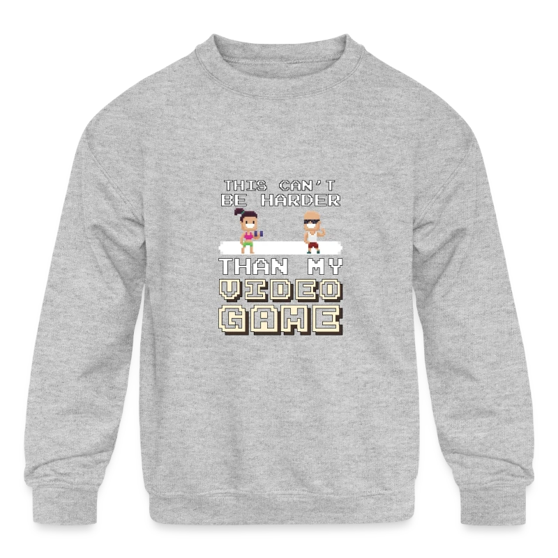 It Can't Be Harder Than My Video Game - Vintage 8 - Kids' Crewneck Sweatshirt