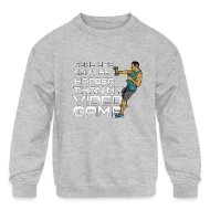 Real Life Can't Be Harder Than My Video Game - 8 b - Kids' Crewneck Sweatshirt