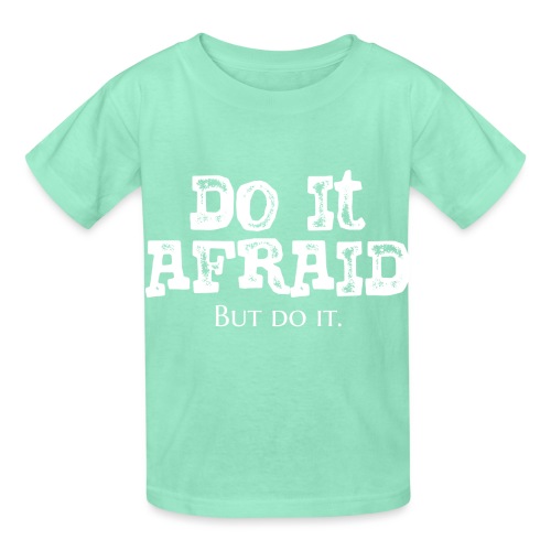 Do It Afraid (White) - Hanes Youth T-Shirt