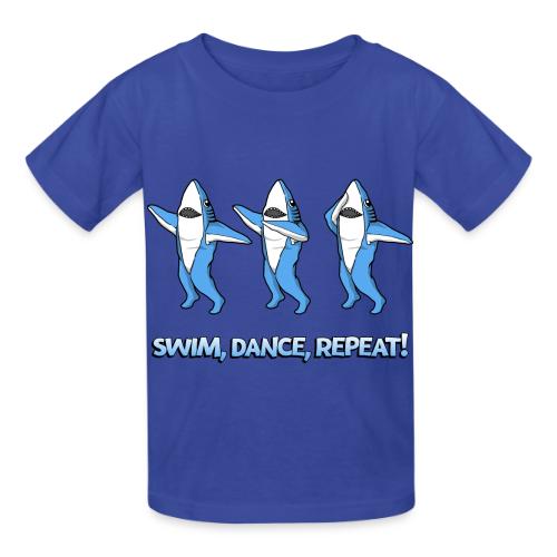 Dancing Sharks - Swim, Dance, Repeat - Heavyweight Kid's T-Shirt