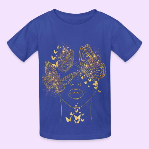 Queen Of Butterflies - Goddess Design - Heavyweight Kid's T-Shirt