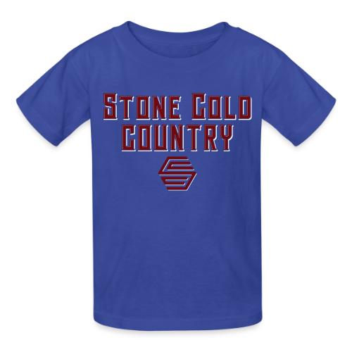 Stone Cold Country Band - Full Logo - Heavyweight Kid's T-Shirt