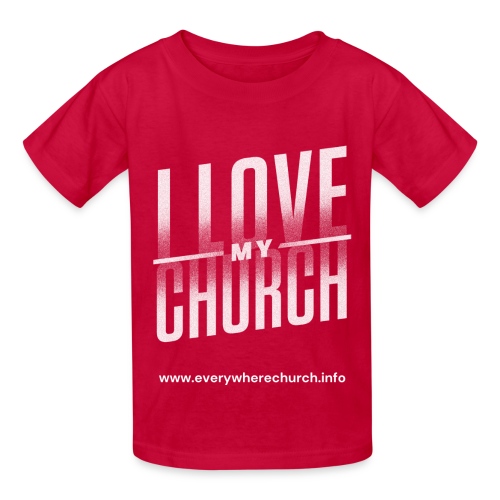 I Love My Church Everywhere Edition - Hanes Youth T-Shirt