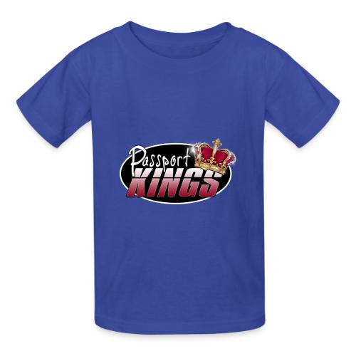 Passport Kings logo for dark shirts - Heavyweight Kid's T-Shirt