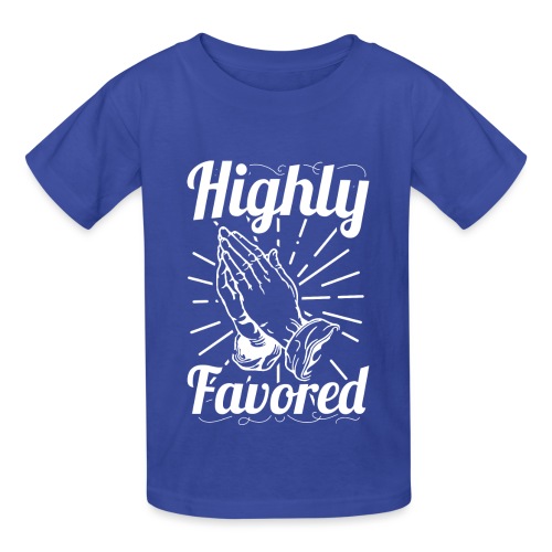 Highly Favored - Alt. Design (White Letters) - Hanes Youth T-Shirt