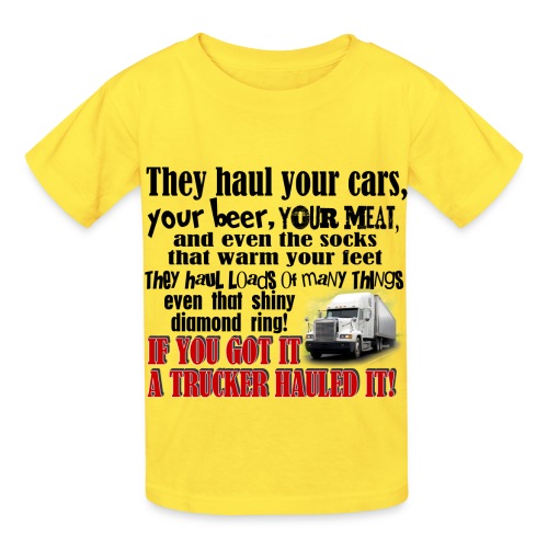 Trucker Hauled It - Hanes Youth T-Shirt