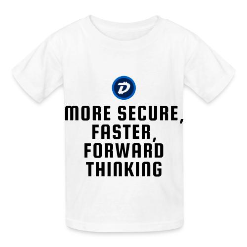 Digibyte More Secure, Faster, Forward Thinking - Heavyweight Kid's T-Shirt