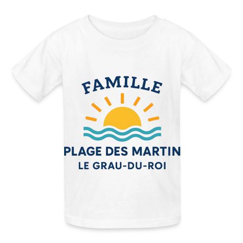 Family Beach Shirt – Plage des Martin Design - Heavyweight Kid's T-Shirt