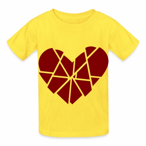Heart Broken Shards Anti Valentine's Day - Hanes Youth T-Shirt