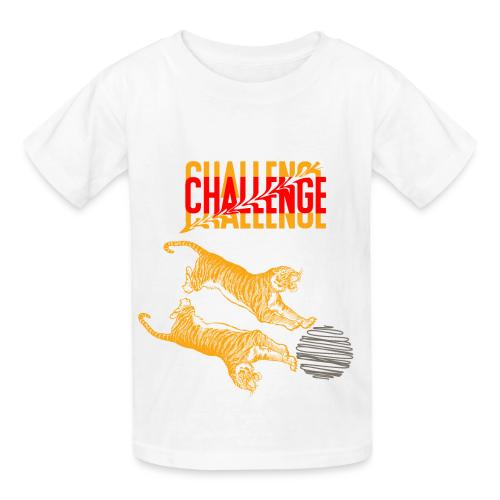 Double tiger fashion, jungle feline animals. - Heavyweight Kid's T-Shirt