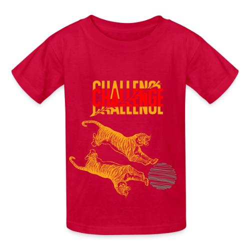 Double tiger fashion, jungle feline animals. - Heavyweight Kid's T-Shirt