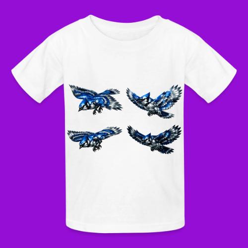 Silver Blue Jay Flight Stages - Heavyweight Kid's T-Shirt