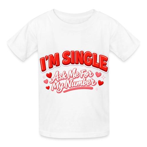 I’m Single Retro Bubble - Heavyweight Kid's T-Shirt