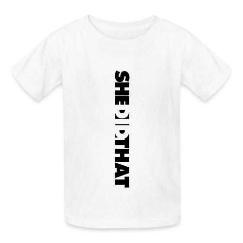 She Did That Large Design - Heavyweight Kid's T-Shirt