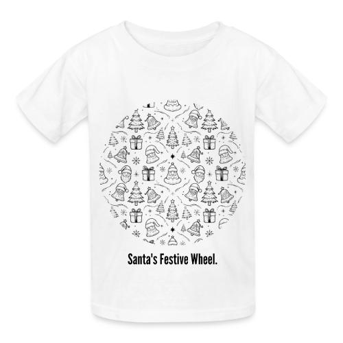 Santa's Festive Wheel T-Shirt - Heavyweight Kid's T-Shirt