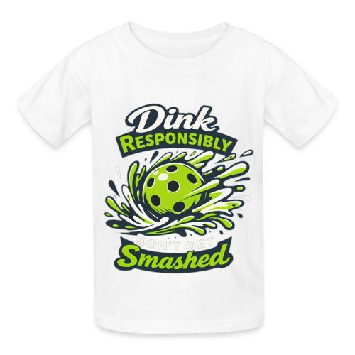 Dink Responsibly Don’t Get Smashed Pickleball Art - Heavyweight Kid's T-Shirt