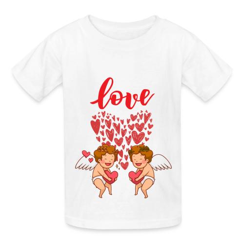Cupid Love Designs, cupid love angel vibration. - Heavyweight Kid's T-Shirt