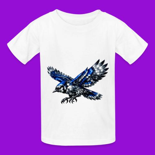 Silver Blue Jay Dive - Heavyweight Kid's T-Shirt