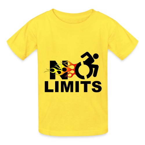 No limits for me with my wheelchair - Hanes Youth T-Shirt