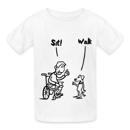 Sit and Walk. Wheelchair humor shirt - Hanes Youth T-Shirt