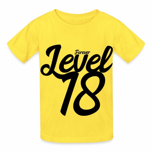 Forever Level 18 Gamer Birthday Gift Ideas - Hanes Youth T-Shirt