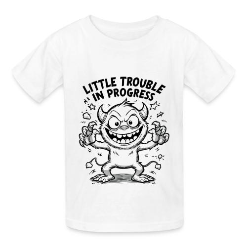 Playful Mischief Demon Illustration - Heavyweight Kid's T-Shirt