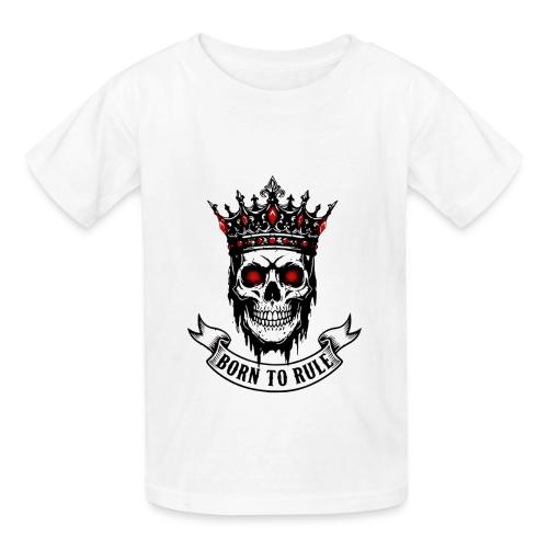 Born to Rule Skull King - Heavyweight Kid's T-Shirt