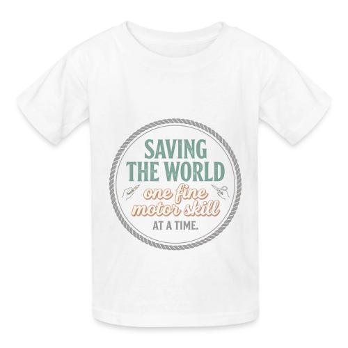 Saving the World: Fine Motor Skills Hero - Heavyweight Kid's T-Shirt