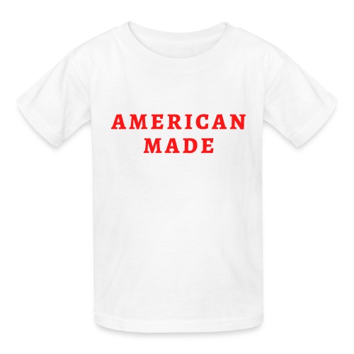 AMERICAN MADE (in red letters) - Hanes Youth T-Shirt