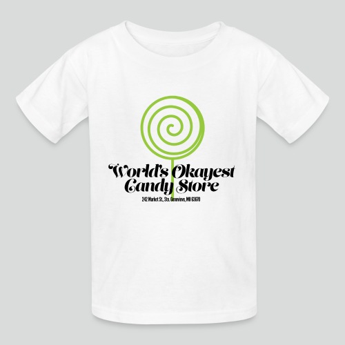 World's Okayest Candy Store: Green - Hanes Youth T-Shirt