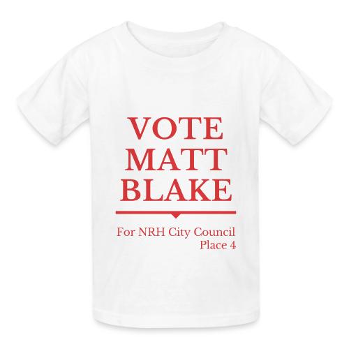 Vote Matt Blake, Res - Heavyweight Kid's T-Shirt