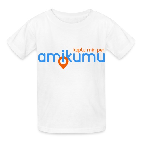 Kaptu min per Amikumu Blua - Hanes Youth T-Shirt