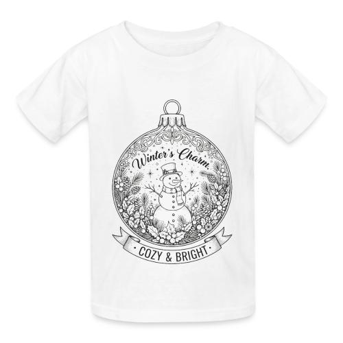 Festive Snowman T-Shirt - Heavyweight Kid's T-Shirt