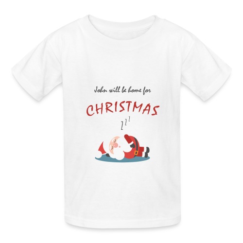 John will be home for Christmas - Hanes Youth T-Shirt