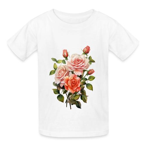 Pink Roses - Heavyweight Kid's T-Shirt