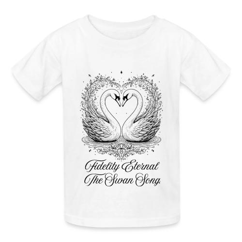 Poetic Swan T-Shirt - Heavyweight Kid's T-Shirt