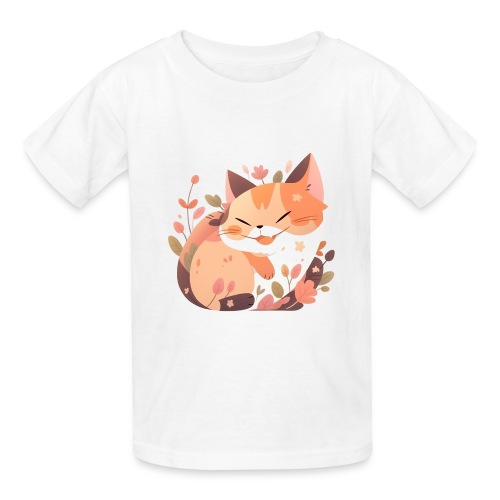 Smiling Cat - Hanes Youth T-Shirt