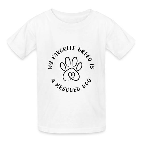 Favorite breed? Rescued dog! - Heavyweight Kid's T-Shirt