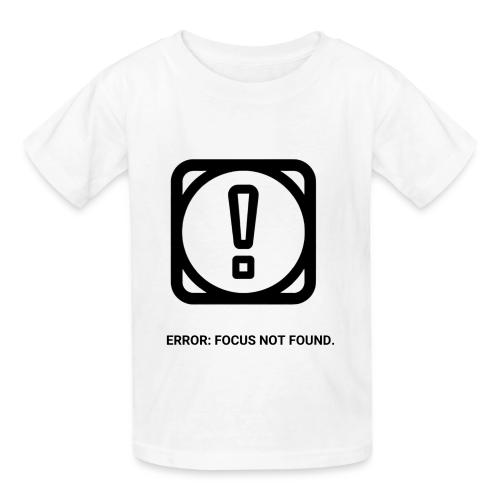ERROR: FOCUS NOT FOUND T-Shirt | Funny Remote Work - Heavyweight Kid's T-Shirt