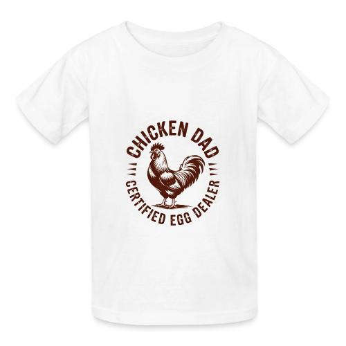 Chicken Dad – Certified Egg Dealer - Heavyweight Kid's T-Shirt