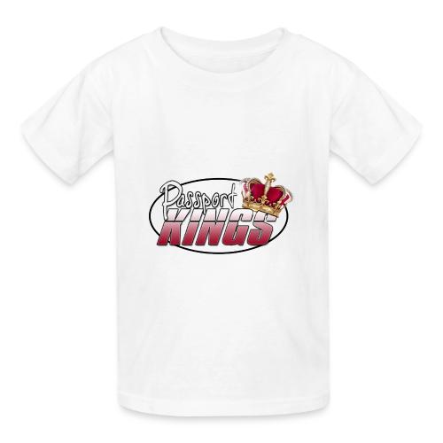 Passportkings white shirt design - Heavyweight Kid's T-Shirt