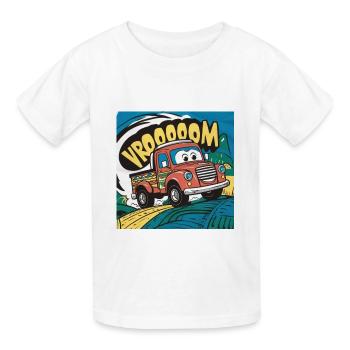 vroomVroom toddler truck - Heavyweight Kid's T-Shirt - white - Front